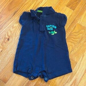 Navy Blue "Captain Cutie" One Piece Outfit (Size 6 months)
